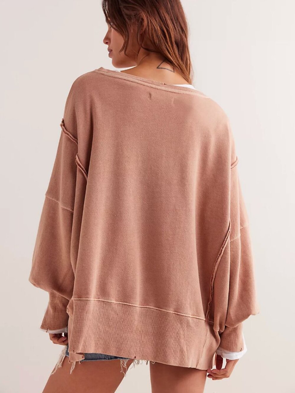 Free People We The Free Camden Mirrored Horses Graphic Sweatshirt Cowgirl Boho M - Picture 2 of 11